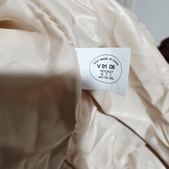 Puffy Quilted Nylon Tote - Cream and Gold - Picture 5 of 5